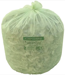 55 GALLON, 1.0 MIL, 42" X 48", LOW DENSITY, GREEN, NATUR-BAG, 20 BAGS/ROLL, 5 ROLLS/CT LARGE